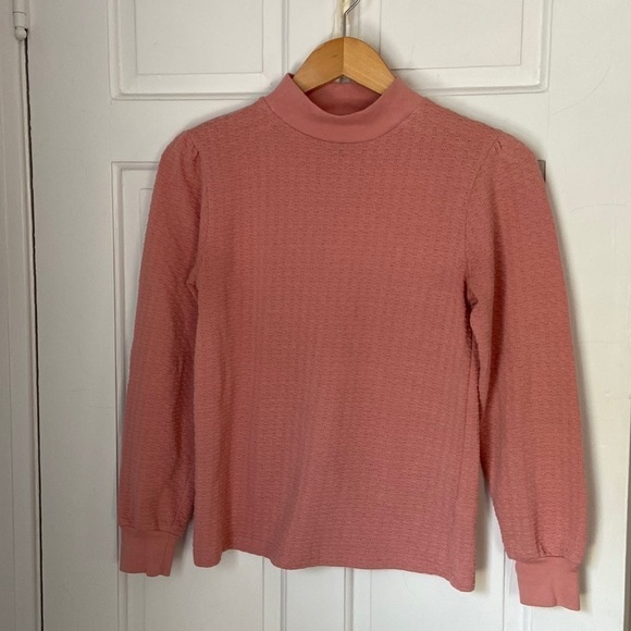 JCrew pointelle mock neck top - Picture 2 of 7